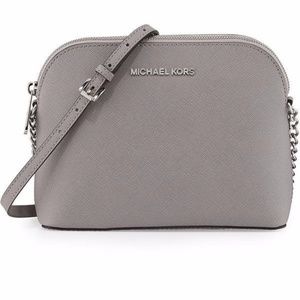 *SOLD*Michael Khors Grey Travel Dome Crossbody Bag